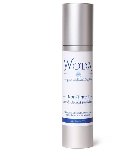 WODA Natural Skin Care Non-Tinted Facial Mineral Protectant SPF 40 product