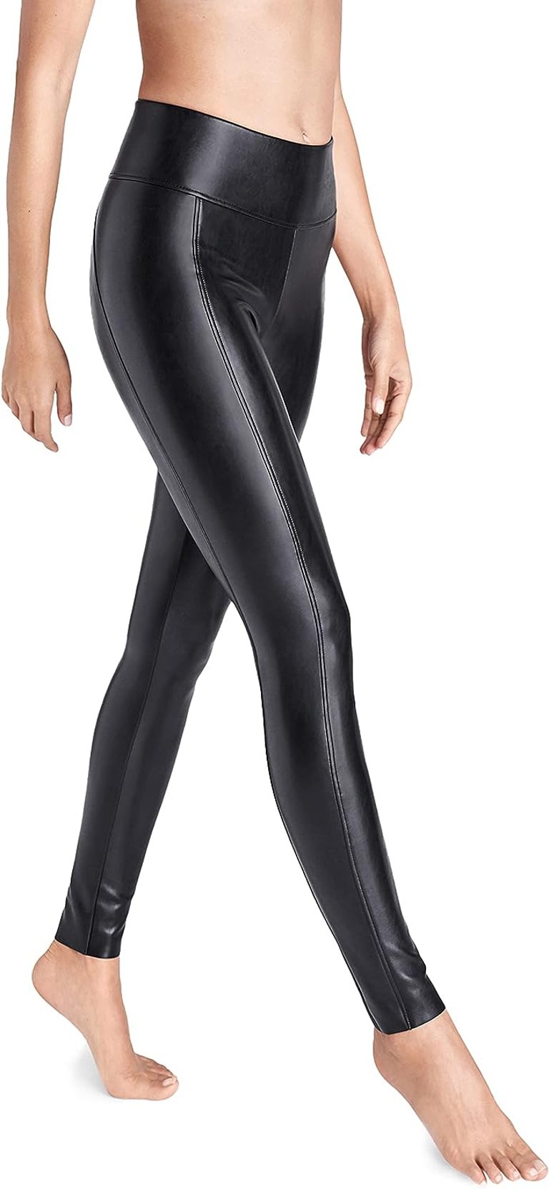 Women's Edie Vegan Leather Forming Leggings Black