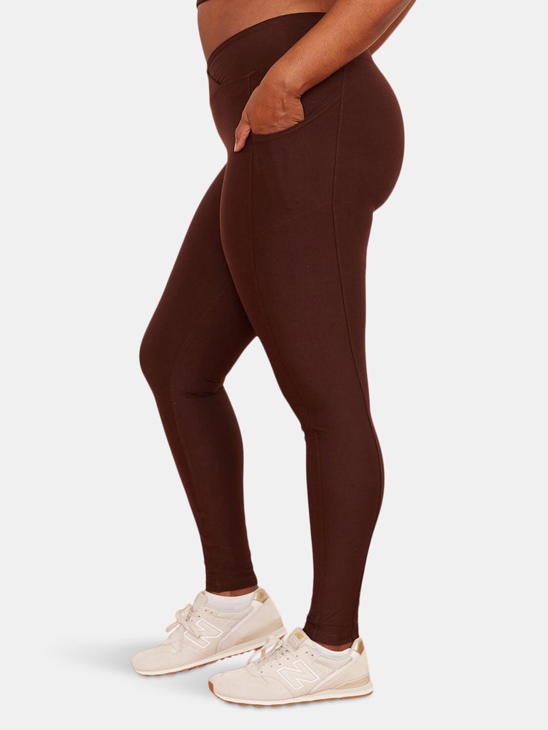 Chai Crossover Pocket Legging - Chai