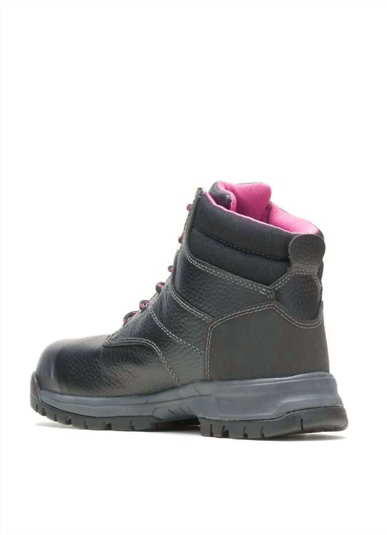 Women's Piper Waterproof Composite-Toe 6" Work Boot - Wide Width In Black