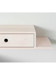Floating Nightstand Hope, Shelf on the Right, White Birch