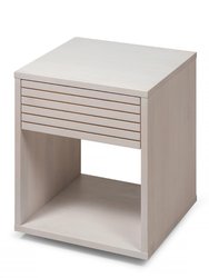 Premium Modern Solid Wood Nightstand With Drawer, White Hardwood Nightstand With Drawer, Bedside Table, Handmade