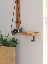 Solid Oak Wood Key Holder For Wall, Farmhouse Coat Rack, Handmade Shelf, Home Office Rack, Modern Coat Rack, Coat Hooks For Wall, Clothes Hanger Rack