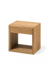 Solid Wood Floating Nightstand Drawer Organizer Wooden Handmade Furniture Side Table For Bedroom