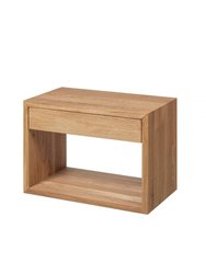 Solid Wood Floating Nightstand with Drawer, Mid Century Modern Bedside Table, Organizer, Floating Nightstand, Wood Nightstand Oak