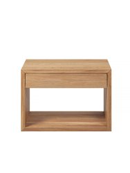 Solid Wood Floating Nightstand with Drawer, Mid Century Modern Bedside Table, Organizer, Floating Nightstand, Wood Nightstand Oak