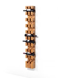 Wine Rack for 9 Bottles, Wine Bottle Holder, Handcrafted Solid Hardwood Wine Holder, Handmade Wine Holder