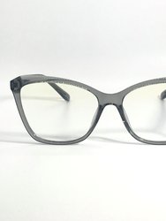 San Angelo Cat Eye Blue Light Glasses - Silver