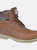 Mens Crazy Horse Leather Utility Boots - Brown - Brown