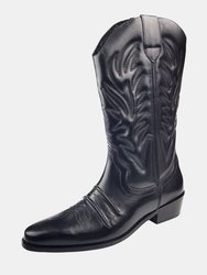 Mens High Clive Western Cowboy Boots (Black)