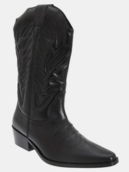 Mens High Clive Western Cowboy Boots (Black) - Black