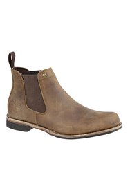 Mens Leather Dealer/Chelsea Boot - Brown