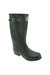Unisex Quality Strap Wide Fit Wellington Boots - Green - Green
