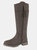 Womens/Ladies Bailey Waxy Leather Country Boot (Dark Brown) - Dark Brown