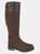 Womens/Ladies Harper Waxy Leather Country Boot - Dark Brown