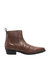 Woodland Mens Distressed Leather Gusset Western Ankle Boots - Brown - Brown