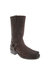 Woodland Mens High Harley Western Harness Leather Boots - Dark Brown - Dark Brown