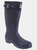 Woodland Unisex Quality Strap Regular Wellington Boots - Navy Blue - Navy Blue