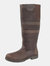 Woodland Womens/Ladies Hailey Waxy Leather Gusset Country Boot - Dark Brown - Dark Brown