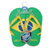 World of Sports Flip-Flops - Brazil - Medium - Green