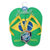 World of Sports Flip-Flops - Brazil - Small - Green