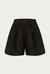 Blanche Silk Dupion Shorts In Coffee