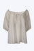 Eulalie Silk-Cotton Crepe Blouse In Pumice - Pumice