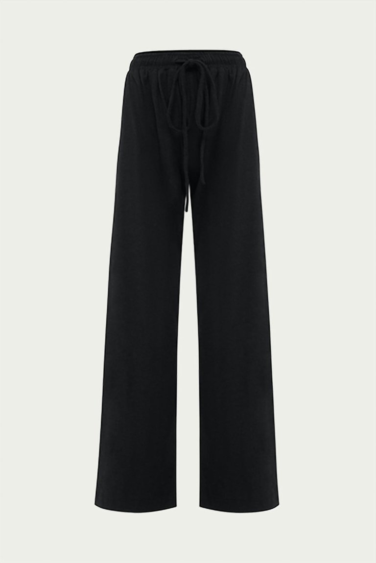 Ora Silk-Wool Lounge Pant In Black