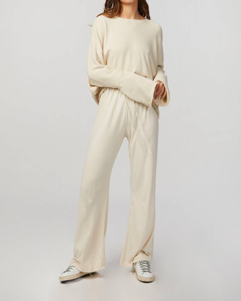 The Maelle Pants In Ivory - Ivory