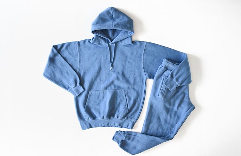 Adult Hoodie in Garment Dyed Blue