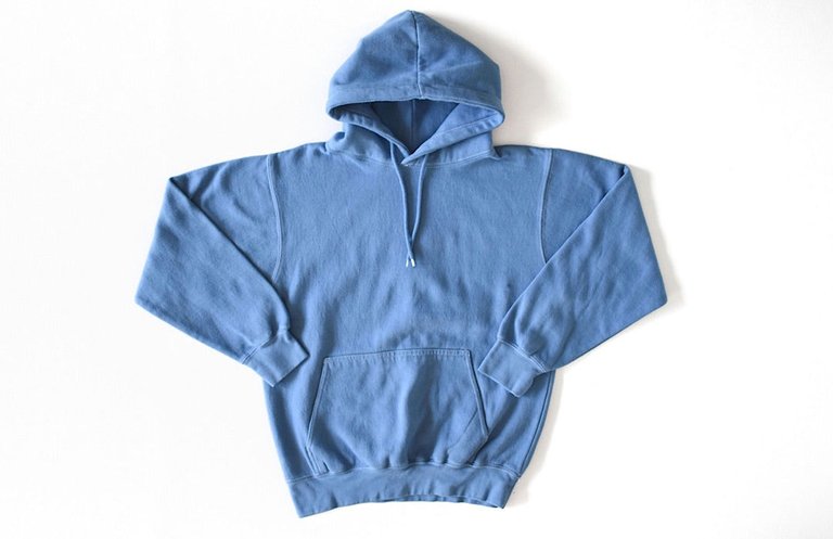 Adult Hoodie in Garment Dyed Blue - Blue