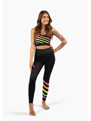 Adult Leggings In Neon Stripe