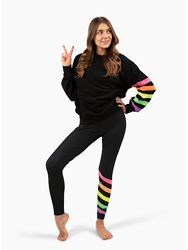 Adult Leggings In Neon Stripe