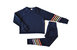 Adult Navy Cropped Sweatshirt With Rainbow Stripes