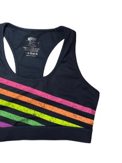Worthy Threads Adult Sports Bra In Neon Stripe product