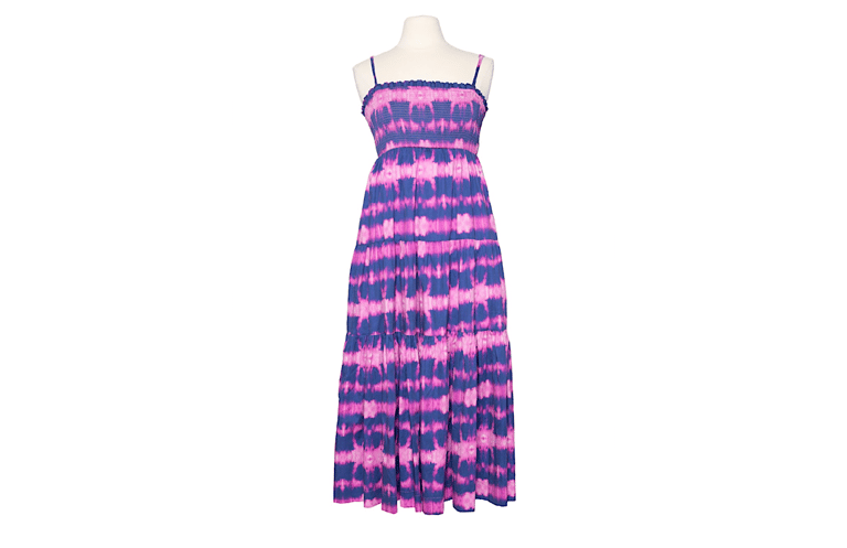 Adult Tie Dye  Dress - Fuchsia/Navy