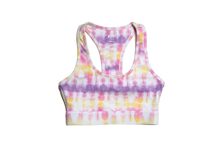 Adult Tie Dye Sports Bra in Sunset - Sunset