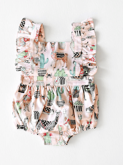 Worthy Threads Bubble Romper In Pink Llama product