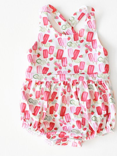 Worthy Threads Cross Back Bubble Romper In Popsicles product