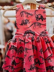 Girls Pinafore Dress in Dino