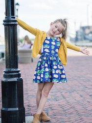 Girls Pinafore Dress in Hedgehogs