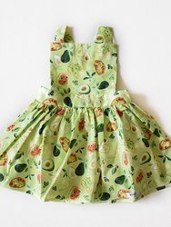 Girls Pinafore Dress - Avocado Toast