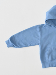 Kids Hand Dyed Hoodie In Blue - Blue