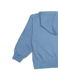 Kids Hand Dyed Hoodie In Blue