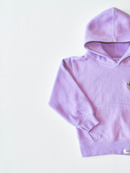 Kids Purple Hoodie with Mermaid Patch - Purple