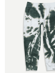 Kids Tie Dye Joggers - Dark Green