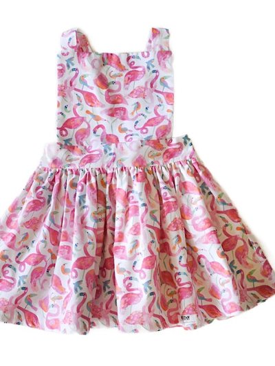 Worthy Threads Pinafore Dress In Flamingos product