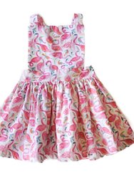 Pinafore Dress In Flamingos - Flamingos