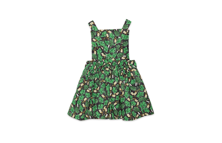 Pinafore Dress In Herbs