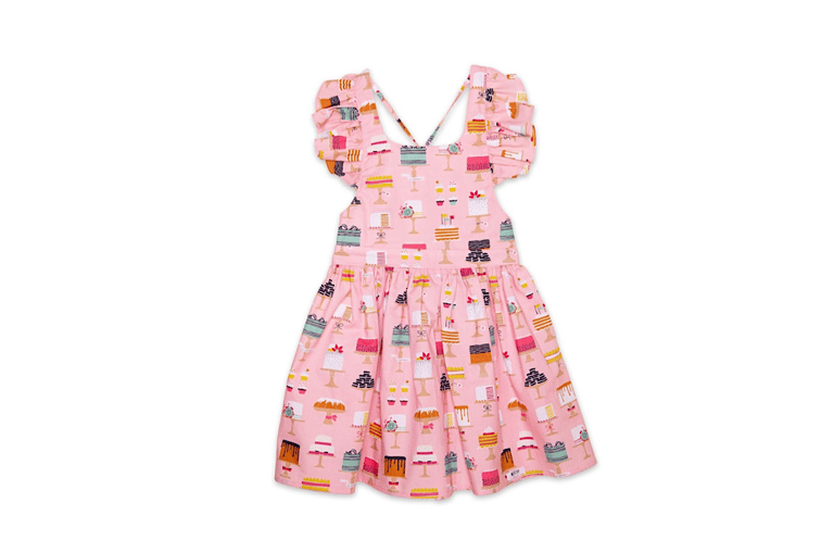 Ruffle Sleeve Dress In Cakes - Cakes